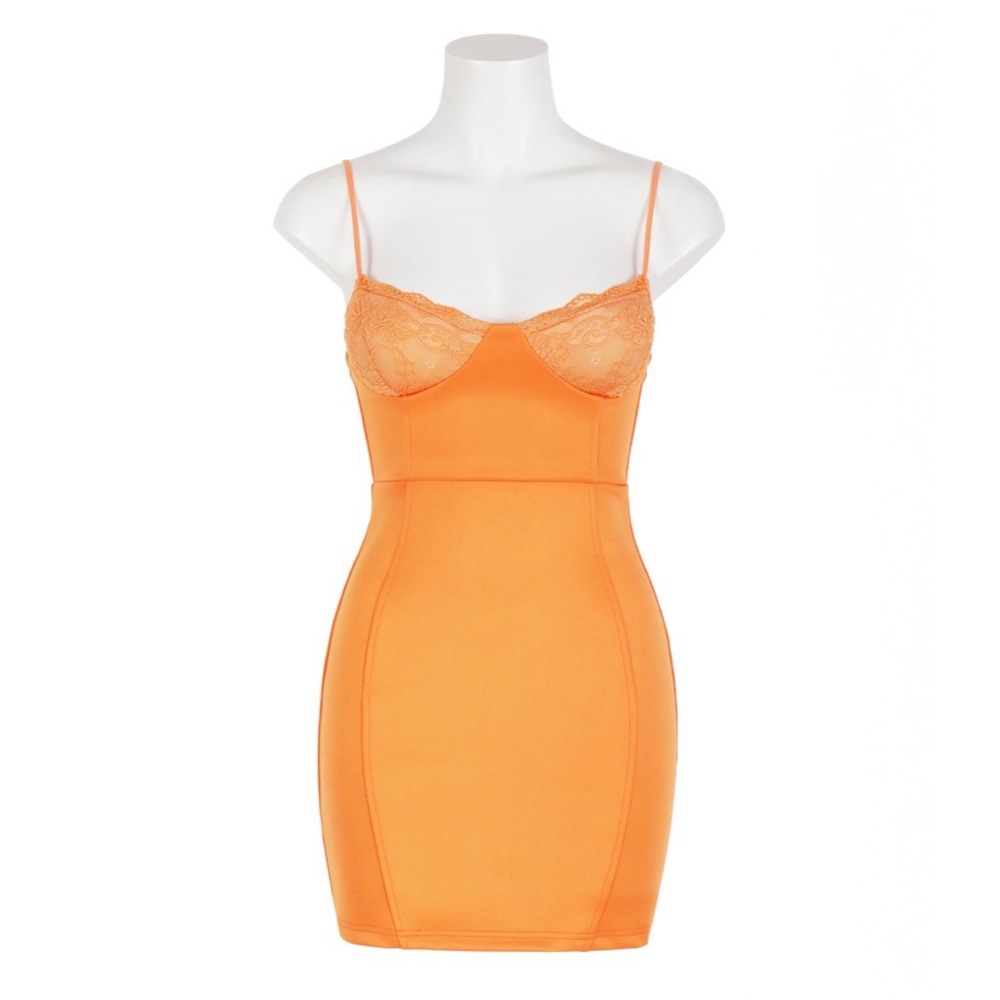 Orange mini dress